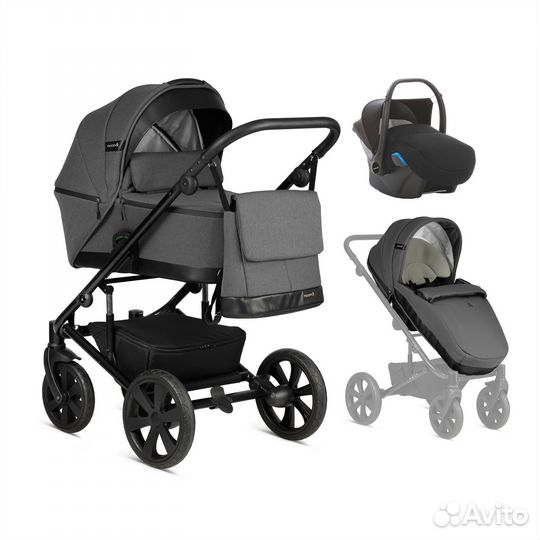 Коляска Noordi Aqua 3в1,NEW 2022,Dark Grey (633)