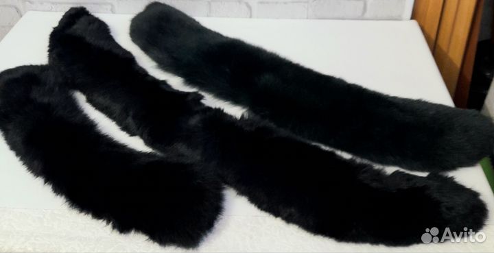 Воротники из натурального меха 3 шт. пакетом