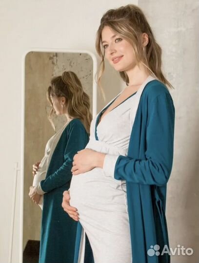 Халат с сорочкой в роддом/ комплект в роддом