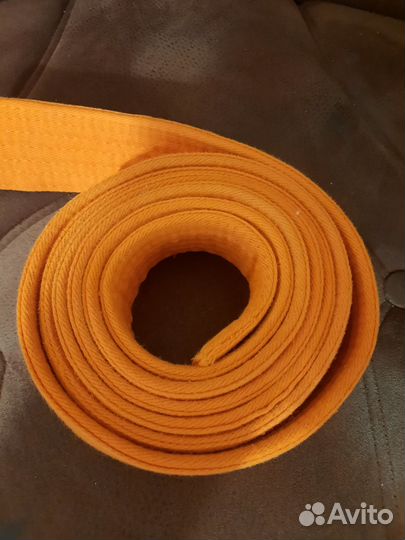 Пояс для дзюдо оранжевый