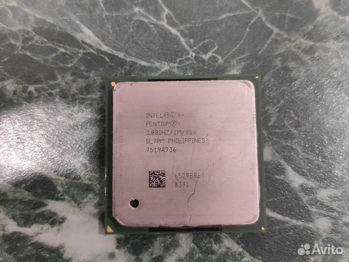 Intel pentium 4 sl7pm 3 ghz/1m/800 socet сокет 478