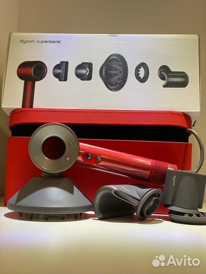 Фен Dyson supersonic HD08 красный Новый Lux