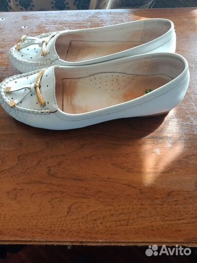 Мокасины для девочки, натуральная кожа, р34,5-35