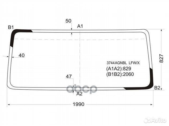 Стекло лобовое Iveco Eurocargo 03- 3744agnbl LFW/X