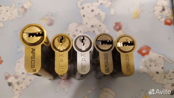 Замки дверные, механические цилиндры, личинки