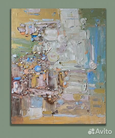 Большая картина маслом на холсте абстракция