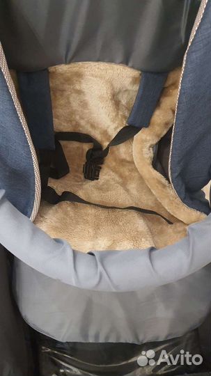 Санки- коляска galaxy kids 3-3С джинс темно-синий