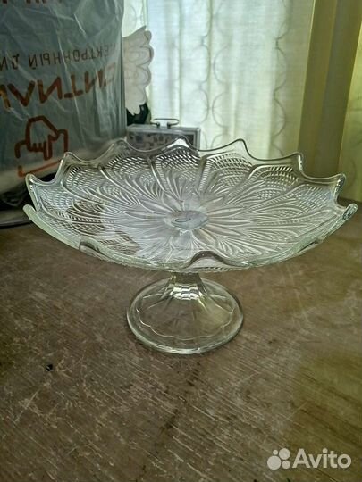 Ваза для фруктов на ножке СССР