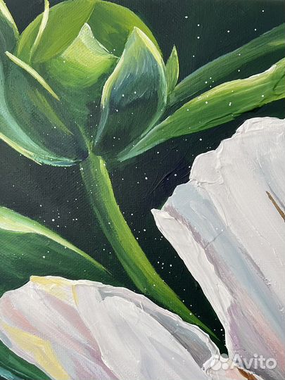 Картина пион 80*80