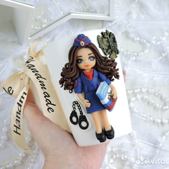 Кружки с декором из полимерной глины