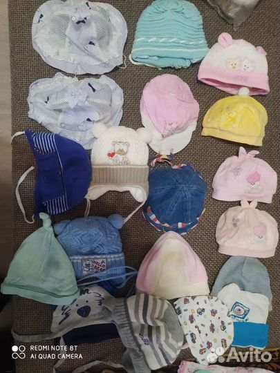 Кепки, шапки, косынки, панамы от 0-3 лет
