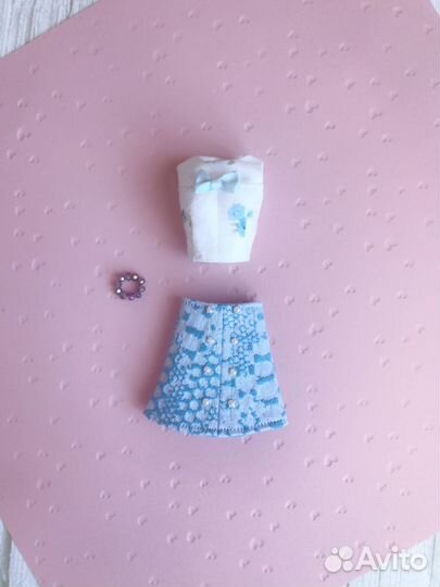 Топ и юбка для куклы Блайз одежда для Blythe