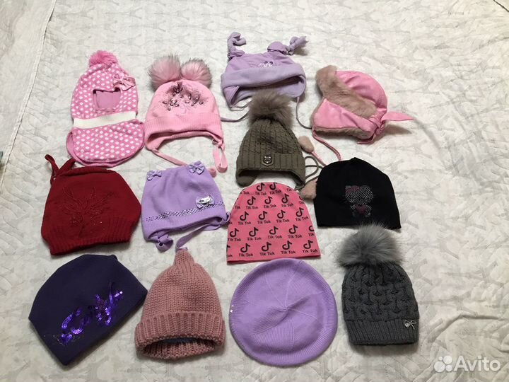 Шапки на девочку от 3 до 7 лет