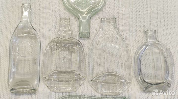 Тарелка бутылка из стекла