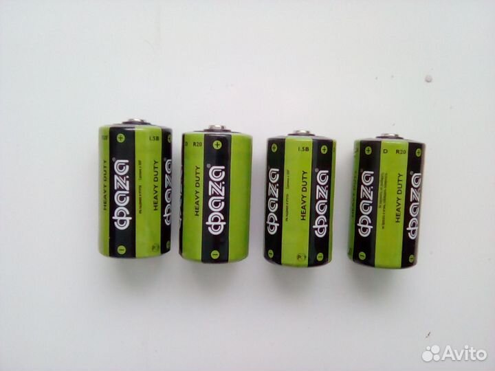Батарейки большие R20 4 шт. (новые)