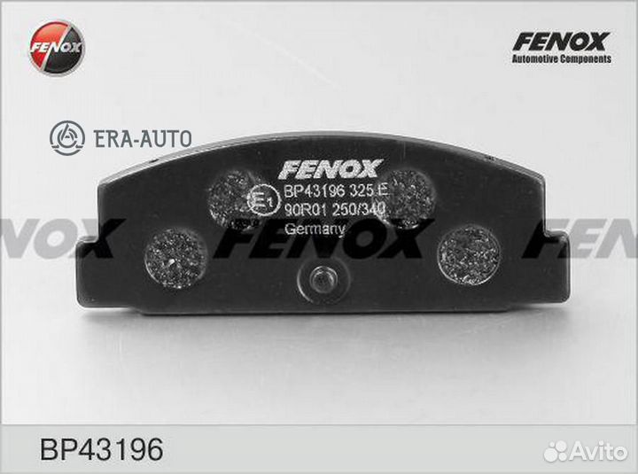 Fenox BP43196 BP43196 колодки дисковые задние\ Maz