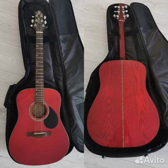 Гитара акустическая и чехол