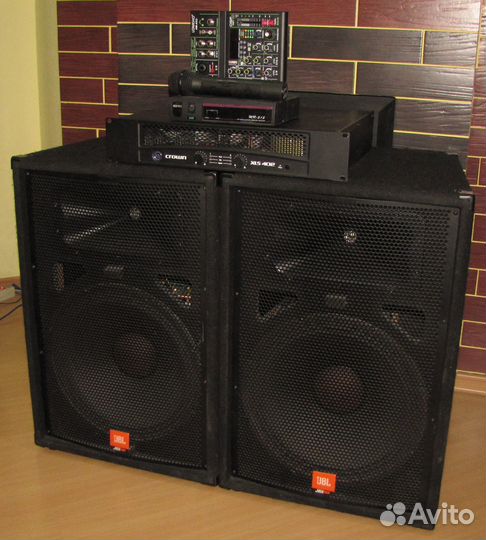 Колонки JBL 1000W D15Pro Усилитель Микшер Микрофон