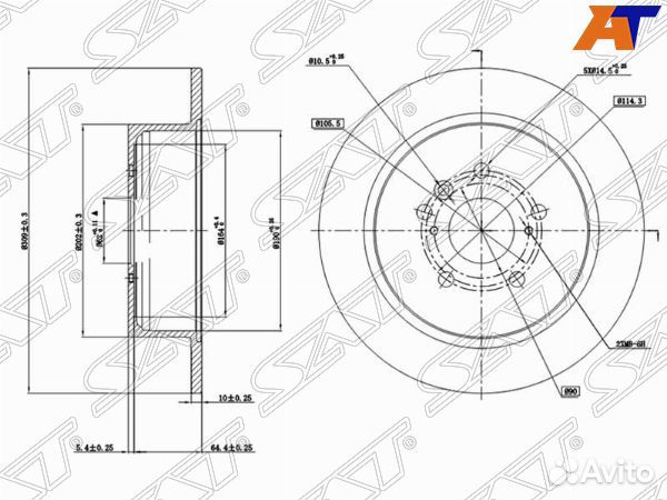 Диск тормозной toyota highlander