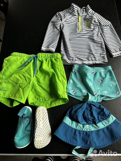 Купальник, шорты, аквашузы