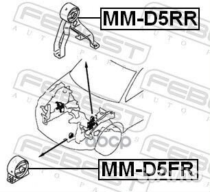 Подушка двигателя мт зад прав/лев MMD5RR Fe