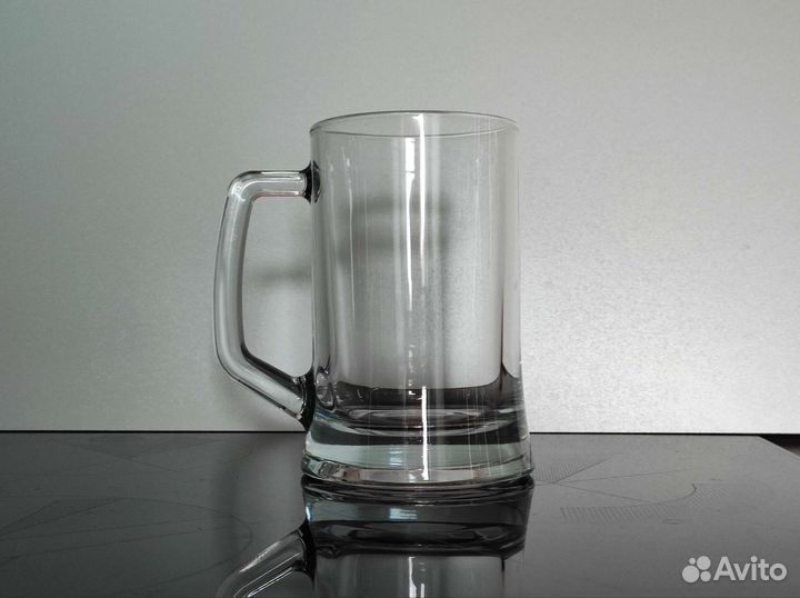 Пивная кружка стекло устойчивая 0,5