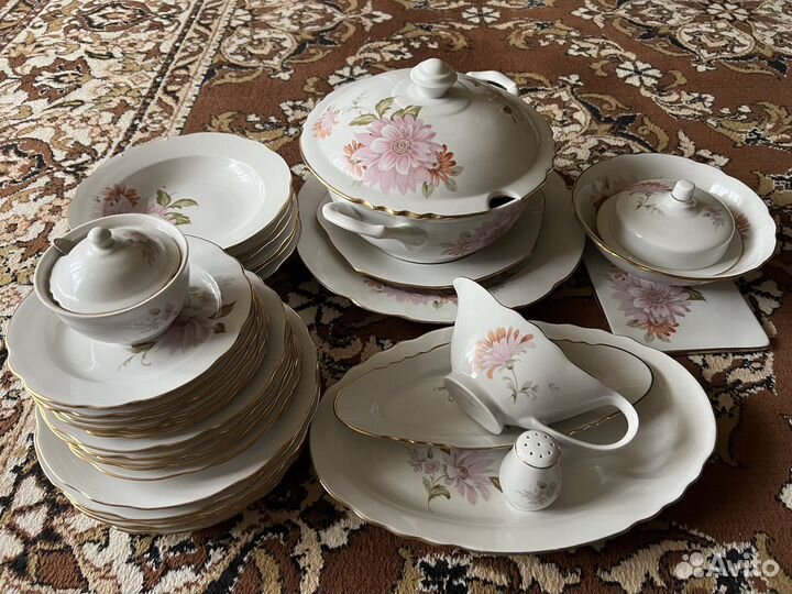 Сервиз столовый дулево СССР Хризантемы