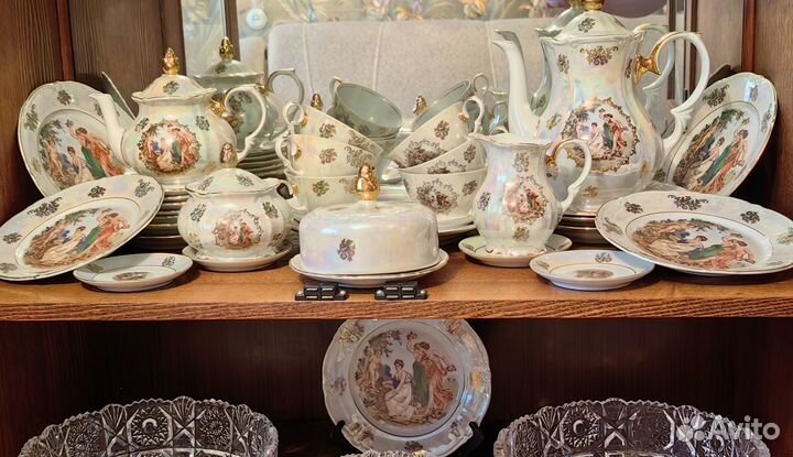 Чайный сервиз ГДР, 30 предм. Золото. Новый