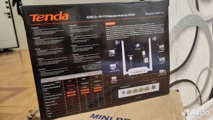 Wifi роутер Tenda D301 v4