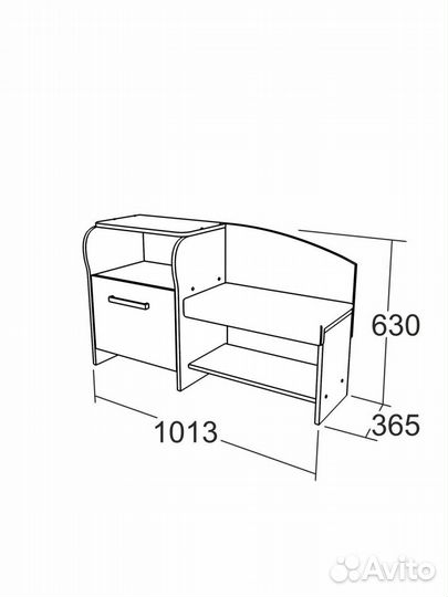 Тумба для обуви с мягким сидением
