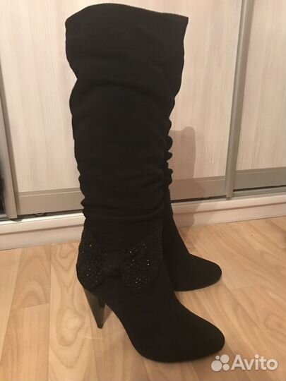 Замшевые сапоги