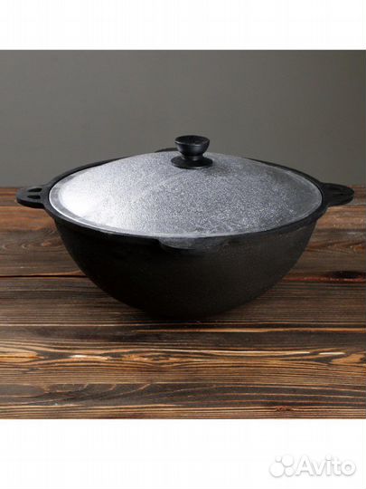 Новый чугунный казан 16л