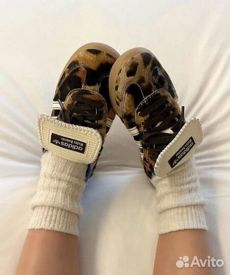 Кроссовки Adidas samba wales bonner leopard
