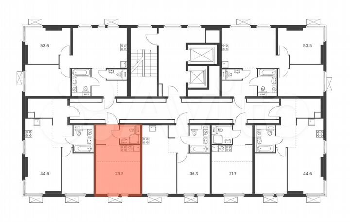 Квартира-студия, 23,5 м², 14/14 эт.