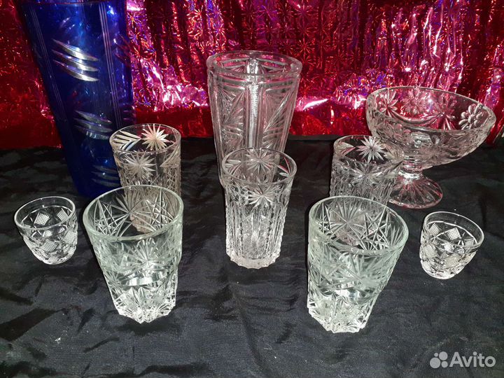 Тарелки бокалы фарфор хрусталь винтаж СССР