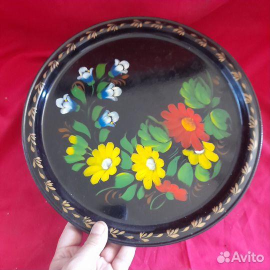 Поднос металлический винтажный СССР
