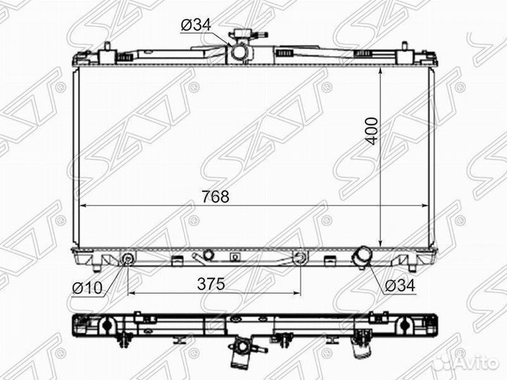 Радиатор toyota camry V50 2AR /1AZ /2GR 11- (пласт