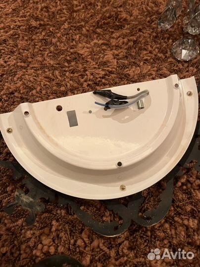 Люстра/бра круглая потолочная, металл и стекло