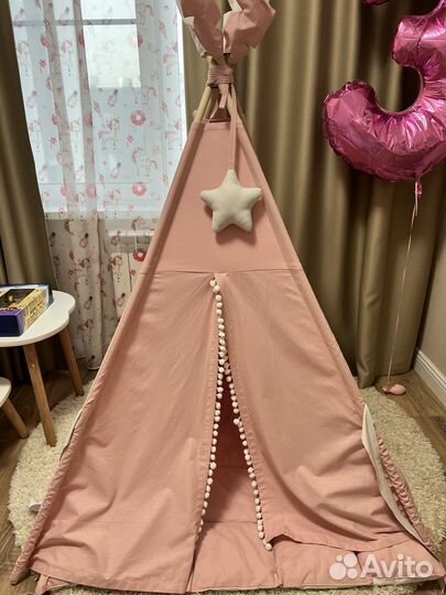 Детская игрушка палатка вигвам бу