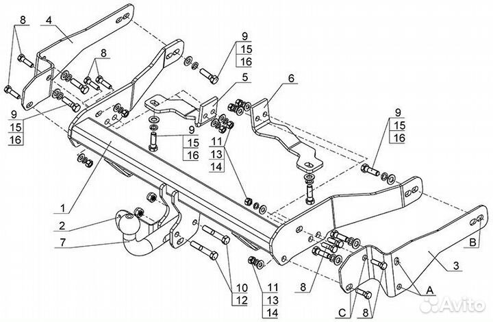 Фаркоп chevrolet captiva (2013) (AvtoS CV 13)