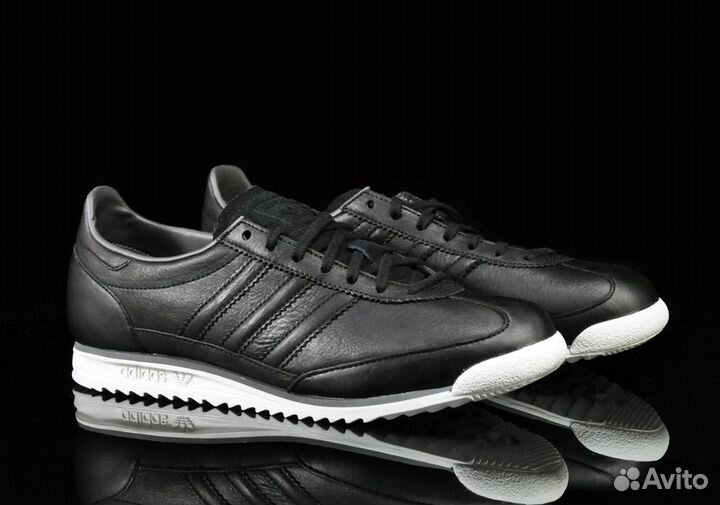 Adidas sl 72 black hot sale leather