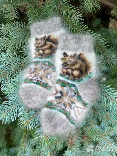 Детские пуховые носки 11-13 см