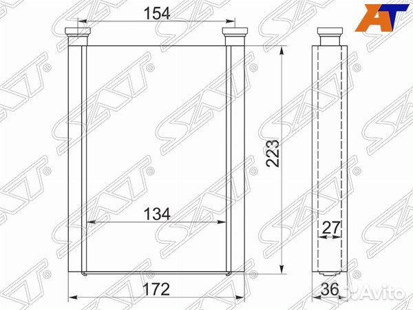 Радиатор отопителя салона toyota porte