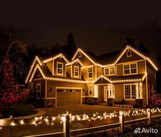 Освещение фасадное/подсветка фасада Украшение дома