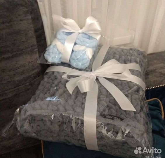 Плед из ализе пуффи