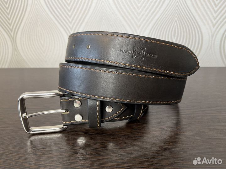 Ремень кожаный ручной работы