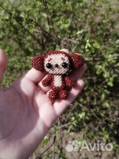 Амигуруми из бисера чебурашка