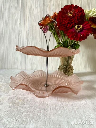 Антикварная ваза, матовое стекло