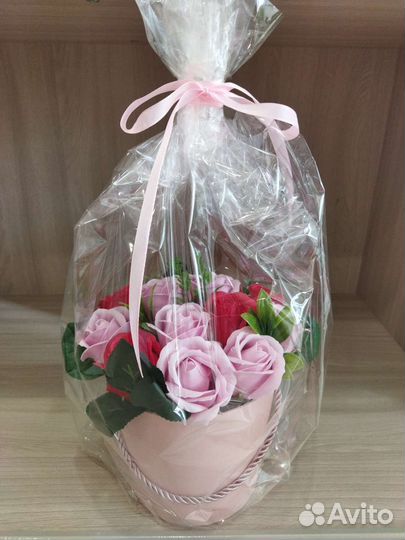 Букет из мыльных роз