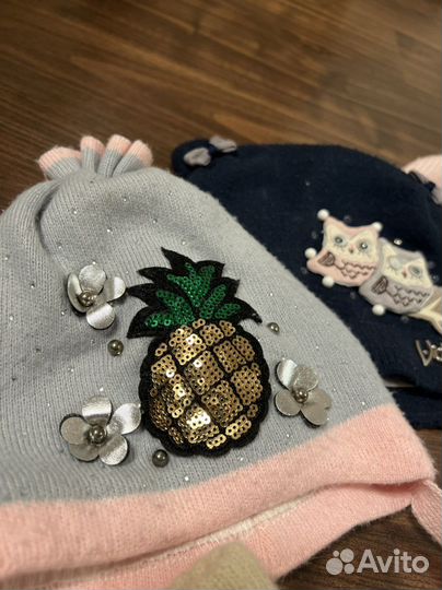 Пакет шапки шарфы на 4-5 лет